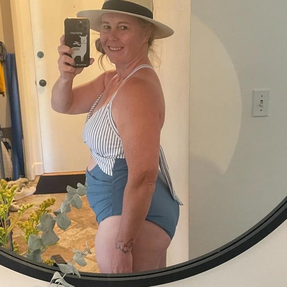 Women's One Piece Tummy Control Cutout High Waisted Wrap Tie Back Swimsuit - Picture 7 of 9